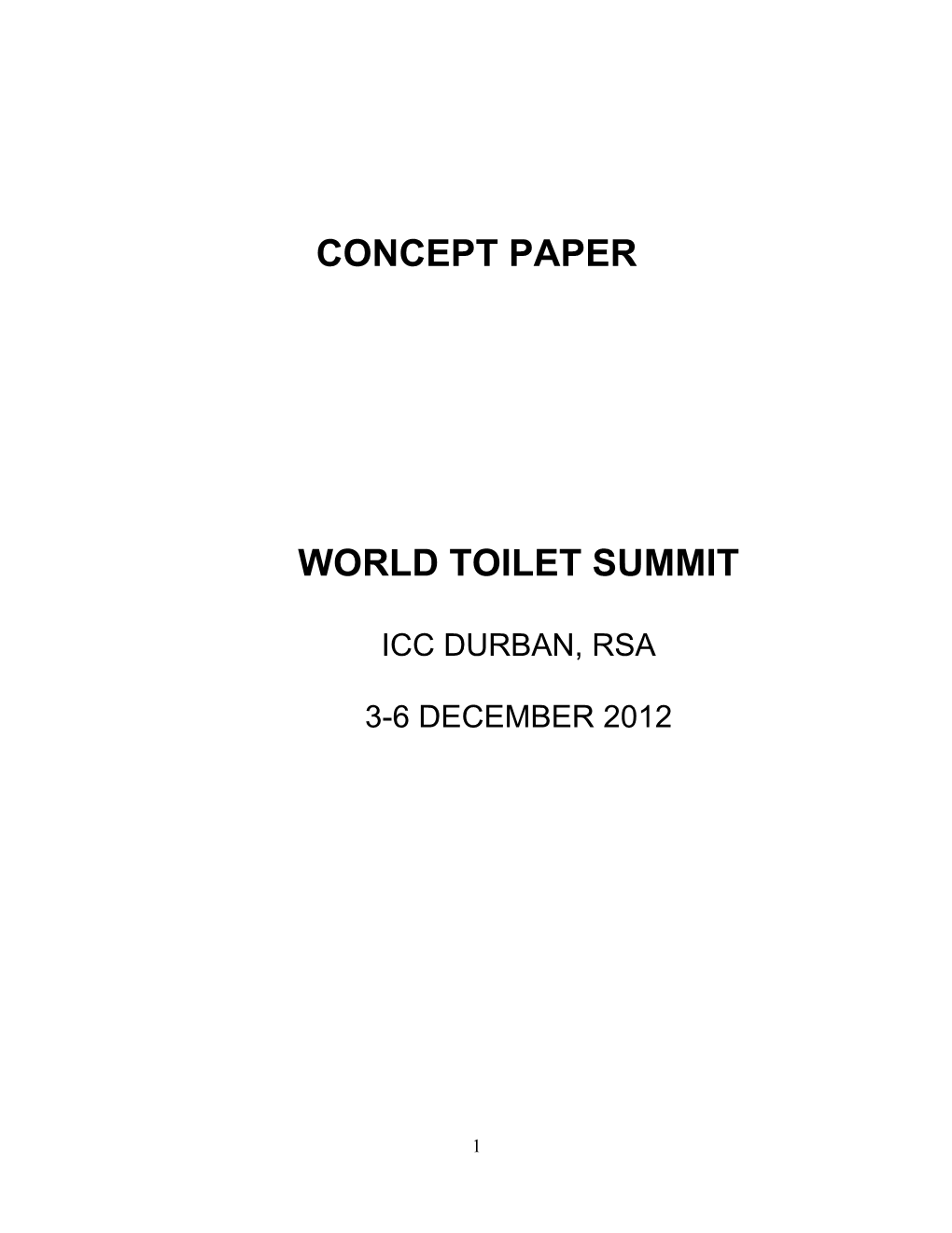 World Toilet Summit
