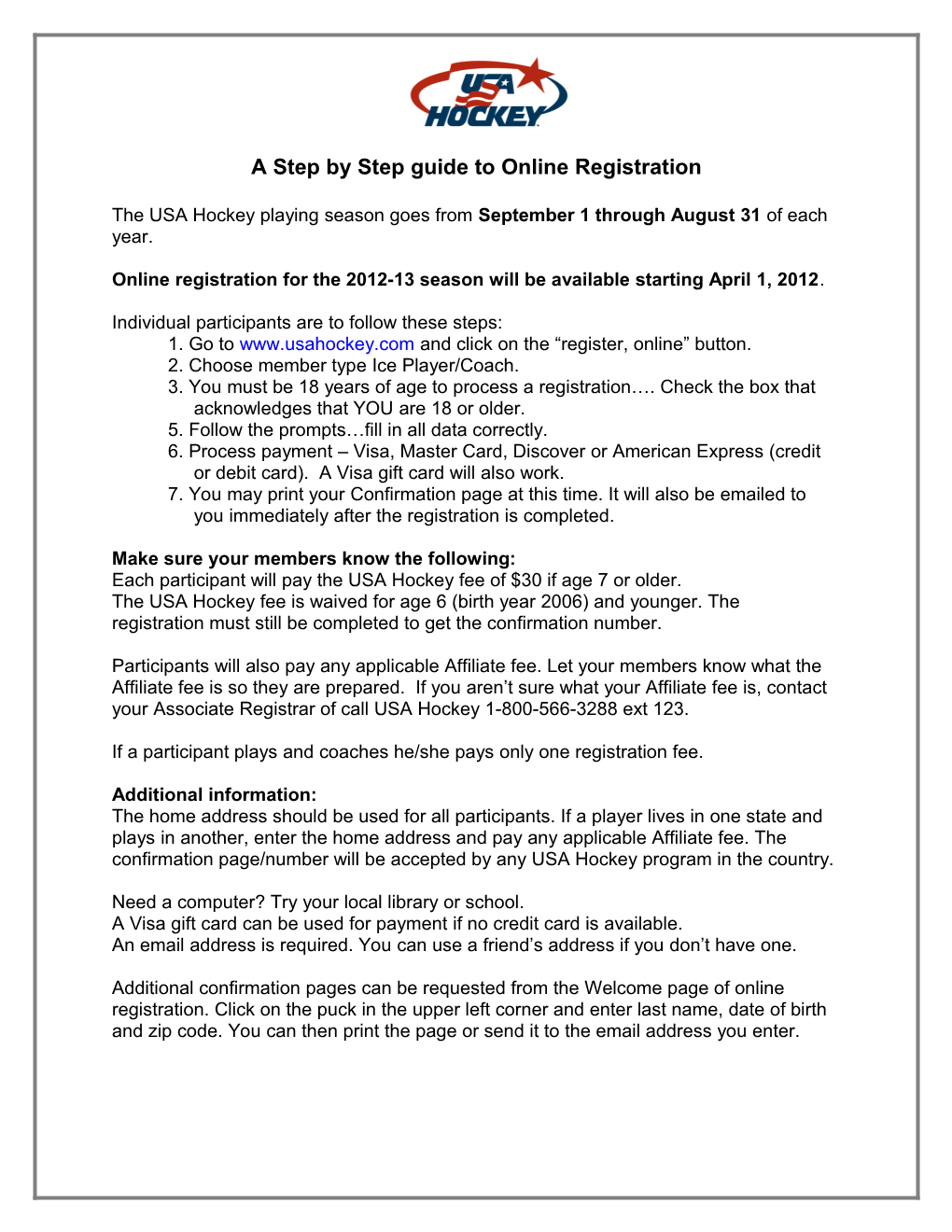 A Step by Step Guide to Online Registration