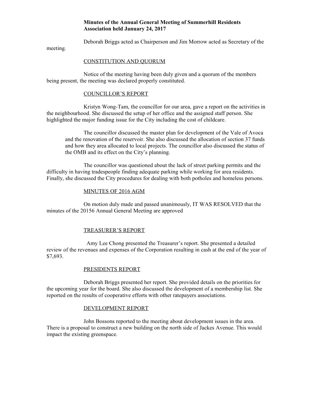 Minutes of a Meeting of the Board of Directors s1