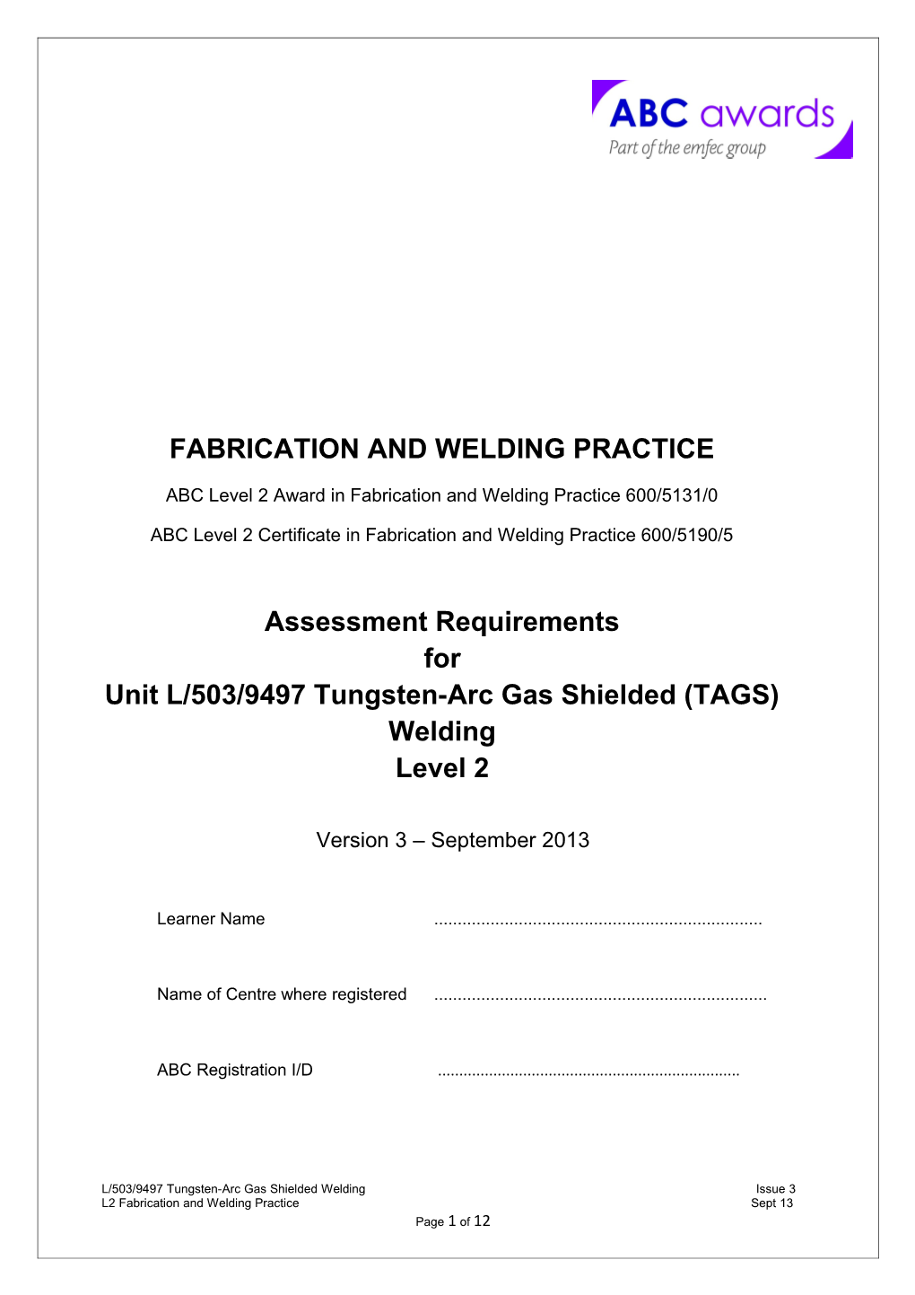 Fabrication and Welding Practice