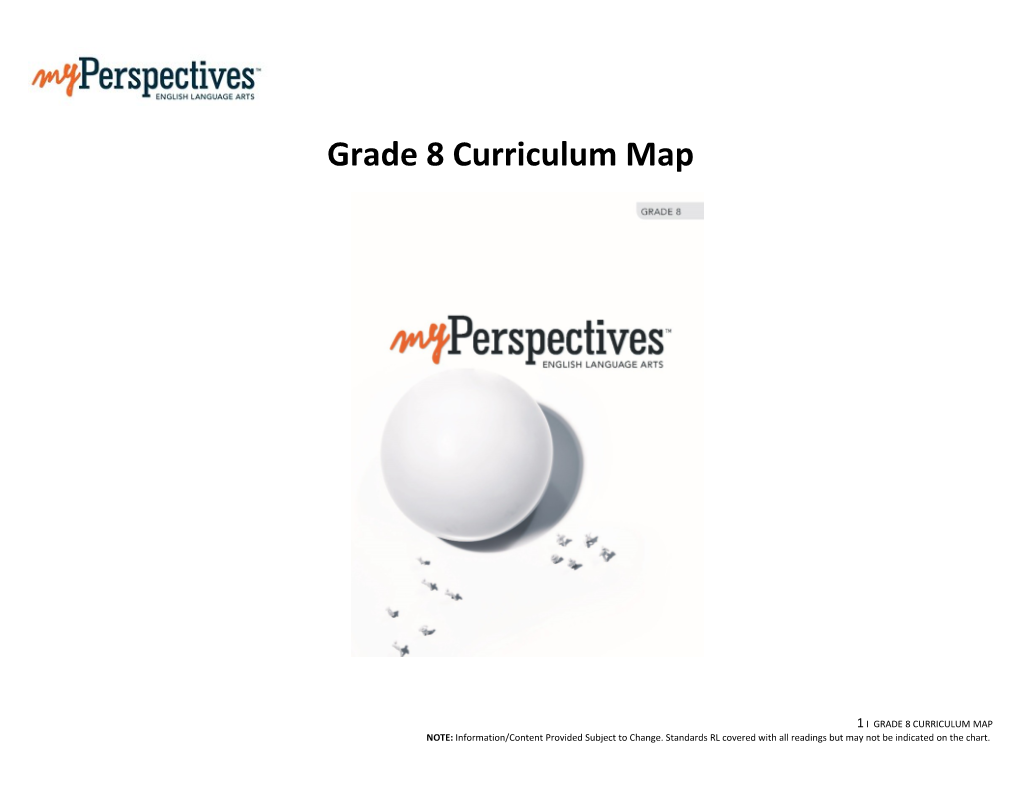 Grade 8 Curriculum Map