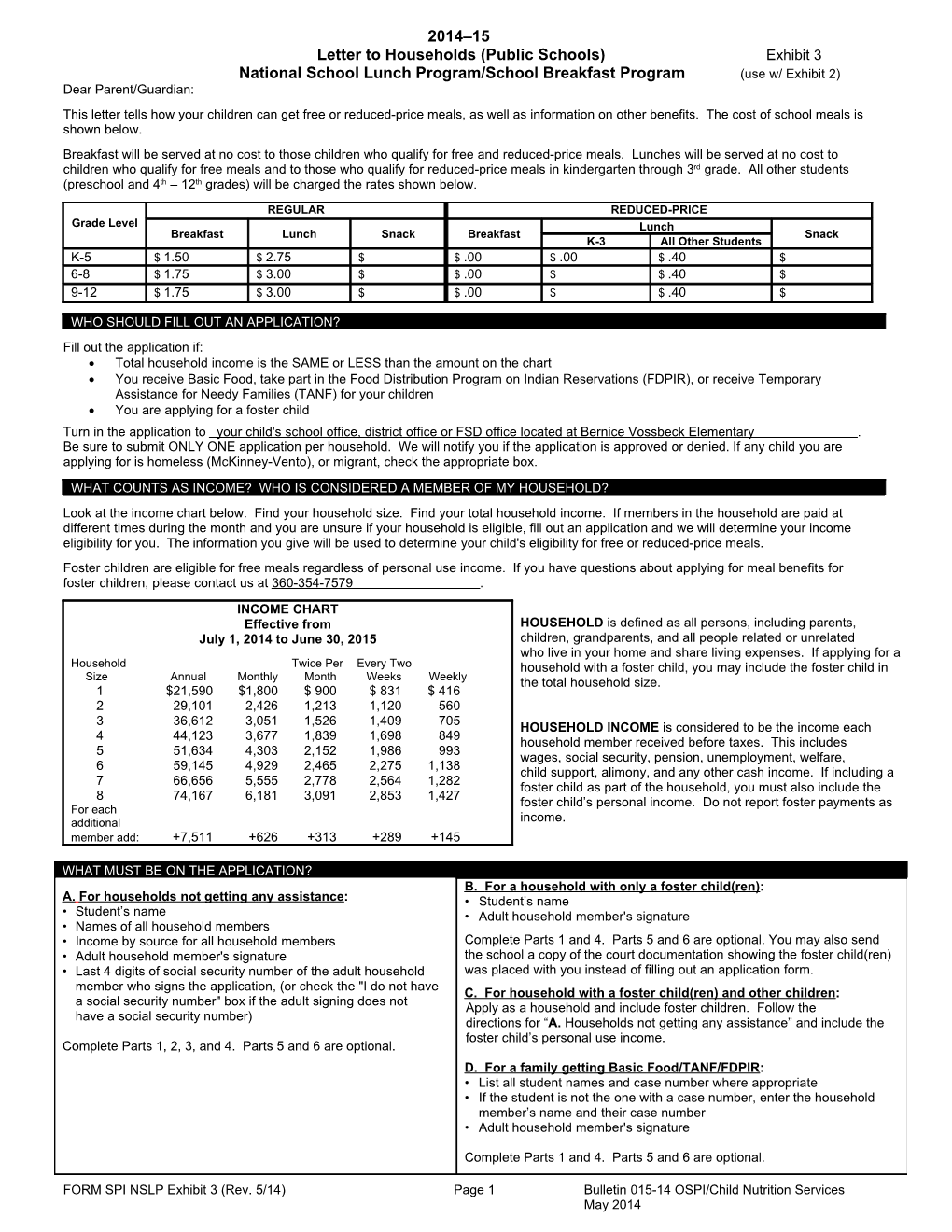 Letter to Households (Public Schools) Exhibit 3