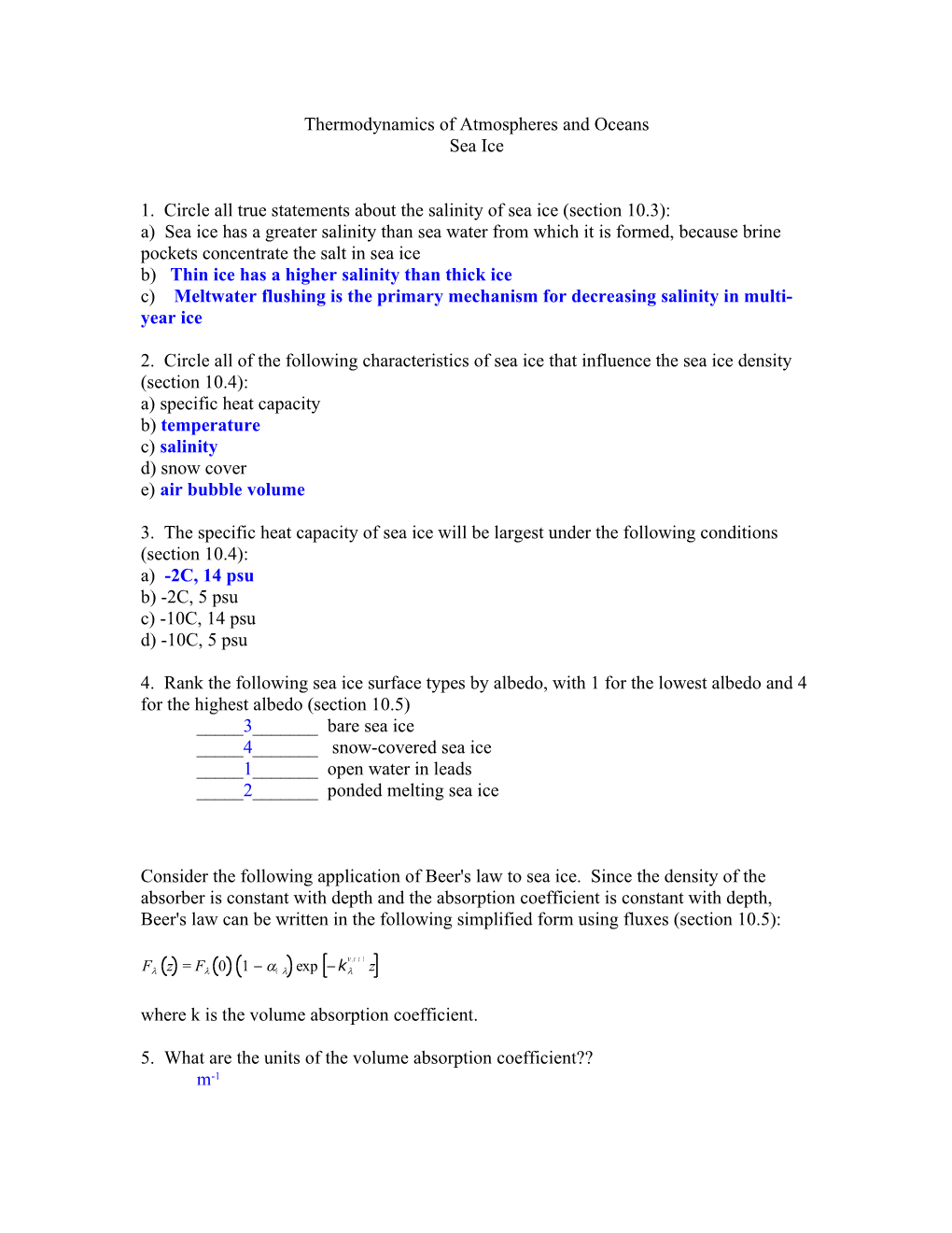 Beer's Law Is the Simplest Form of Radiative Transfer Equation