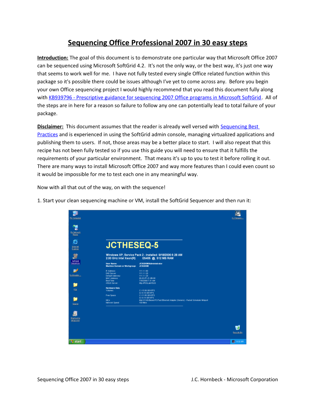 Sequencing Office Professional 2007 in 30 Easy Steps