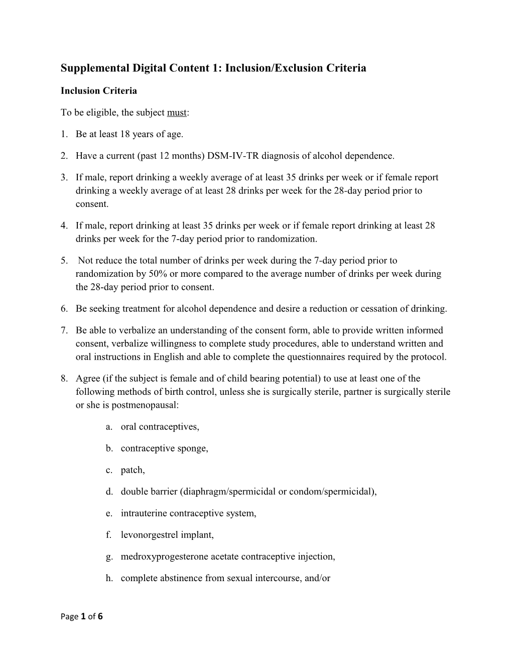 Supplemental Digital Content 1: Inclusion/Exclusion Criteria