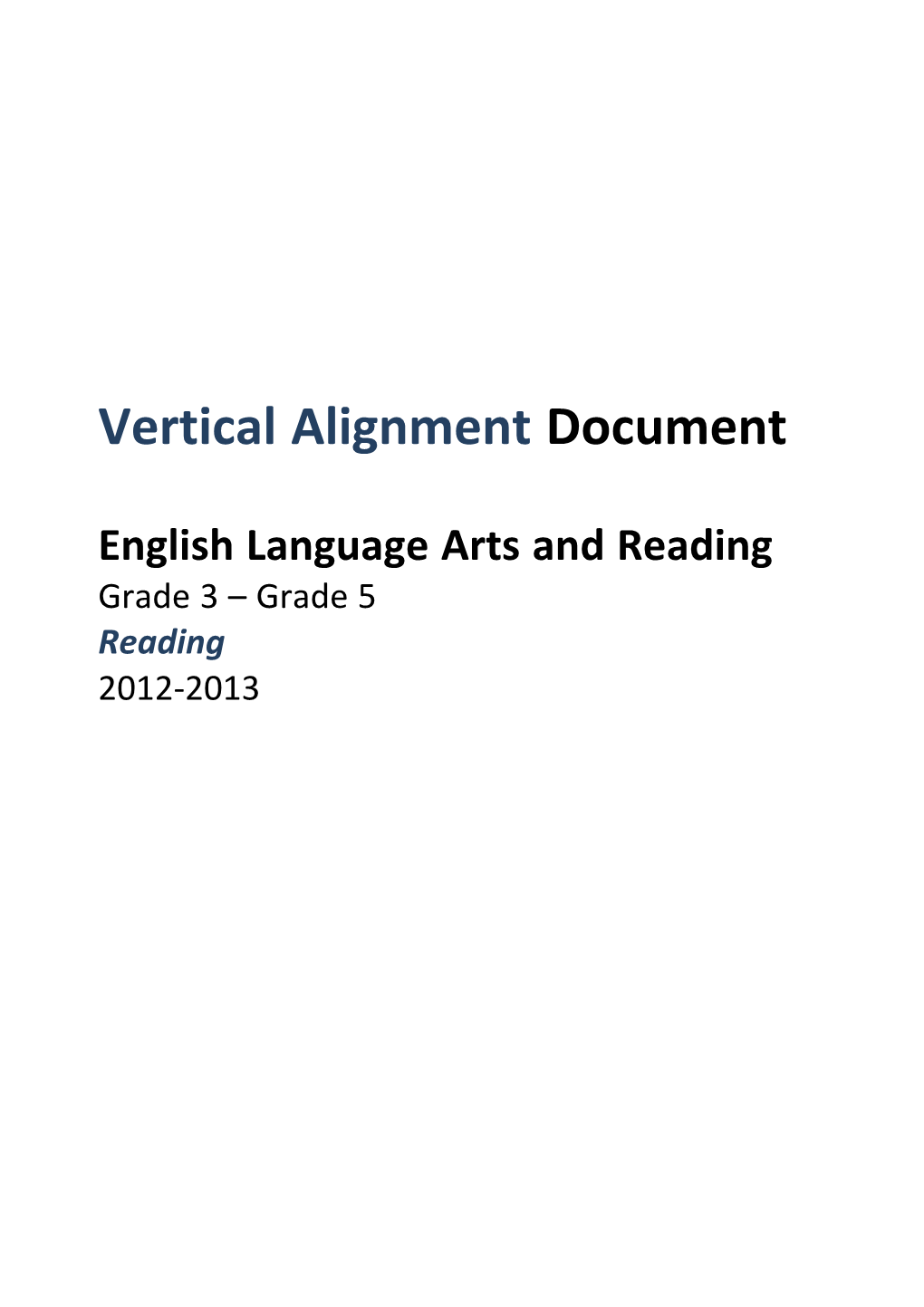 Grades 03-05 ELAR VAD Reading 10-11