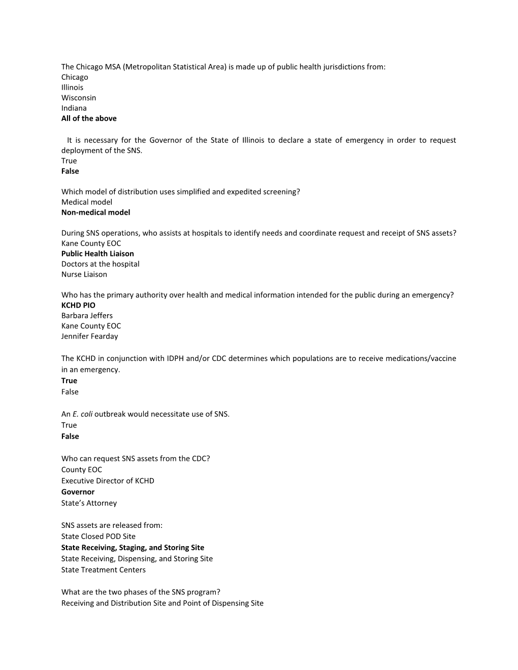 The Chicago MSA (Metropolitan Statistical Area) Is Made up of Public Health Jurisdictions From