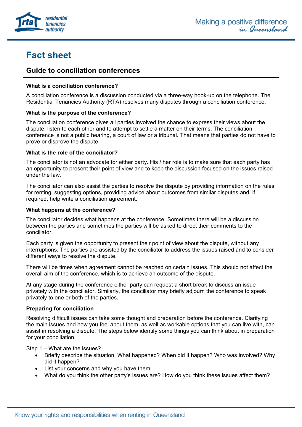 What Is a Conciliation Conference?