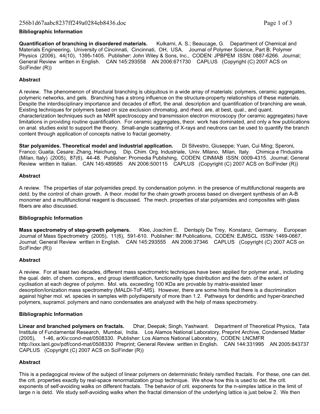 Research Topic Task Started on Tue Feb 20, 2007 at 5:38 PM