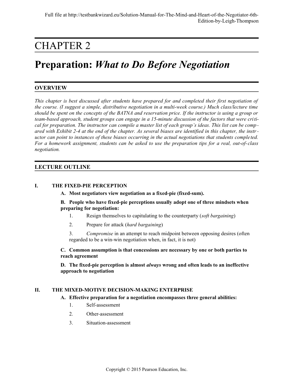 Preparation: What to Do Before Negotiation