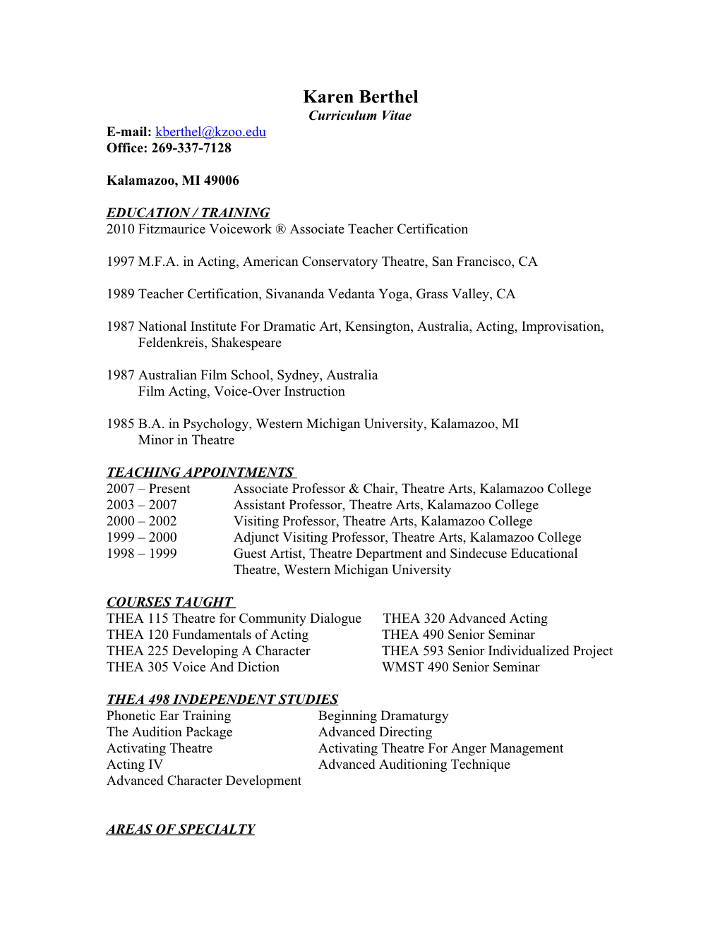 Curriculum Vitae s132