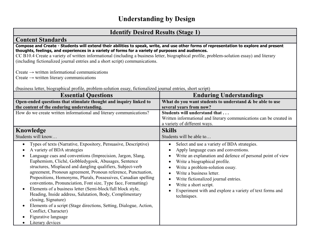 Understanding by Design s6