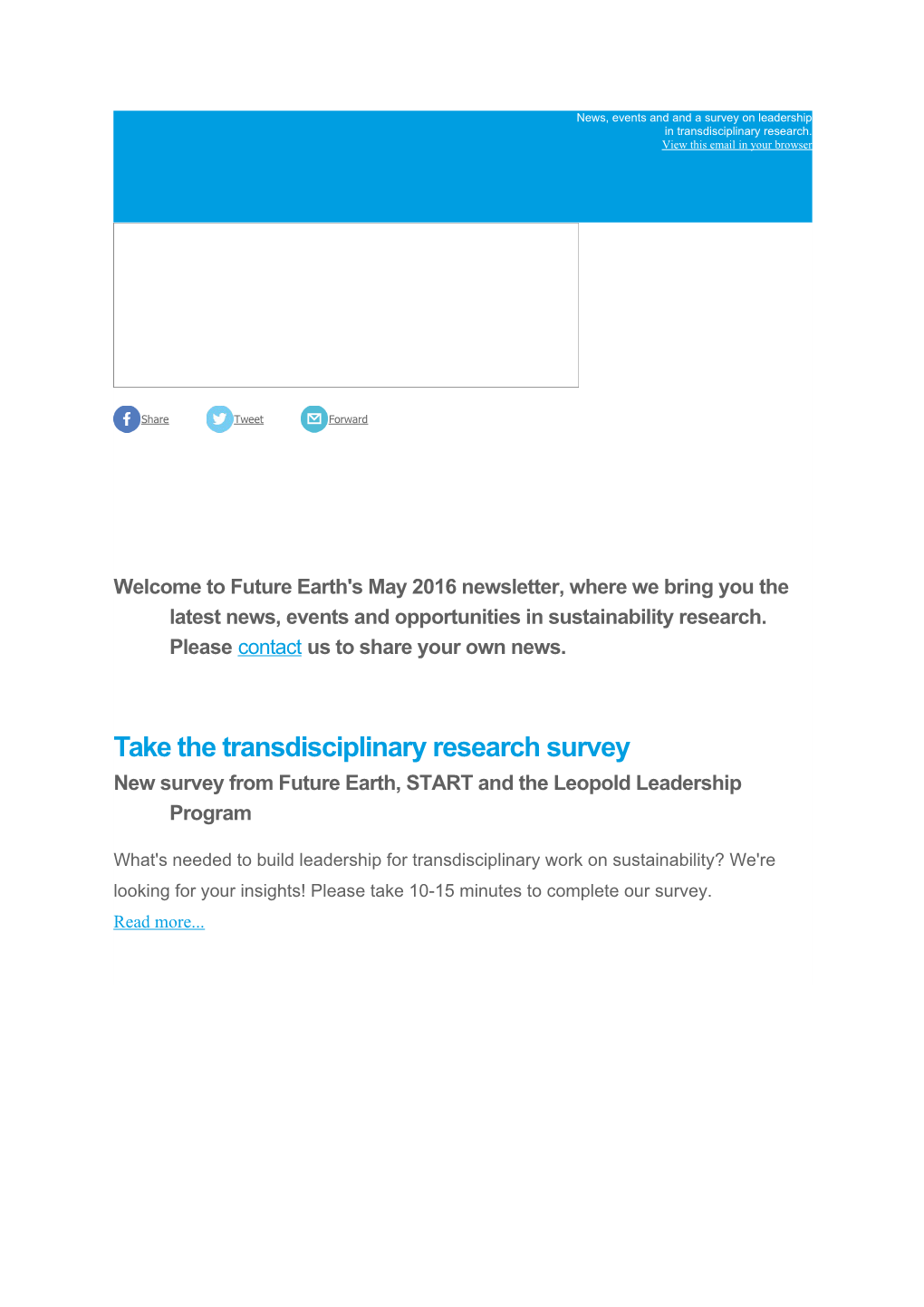 Take the Transdisciplinary Research Survey