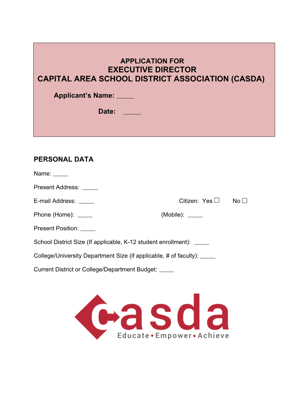 Capital Area School District Association (Casda)