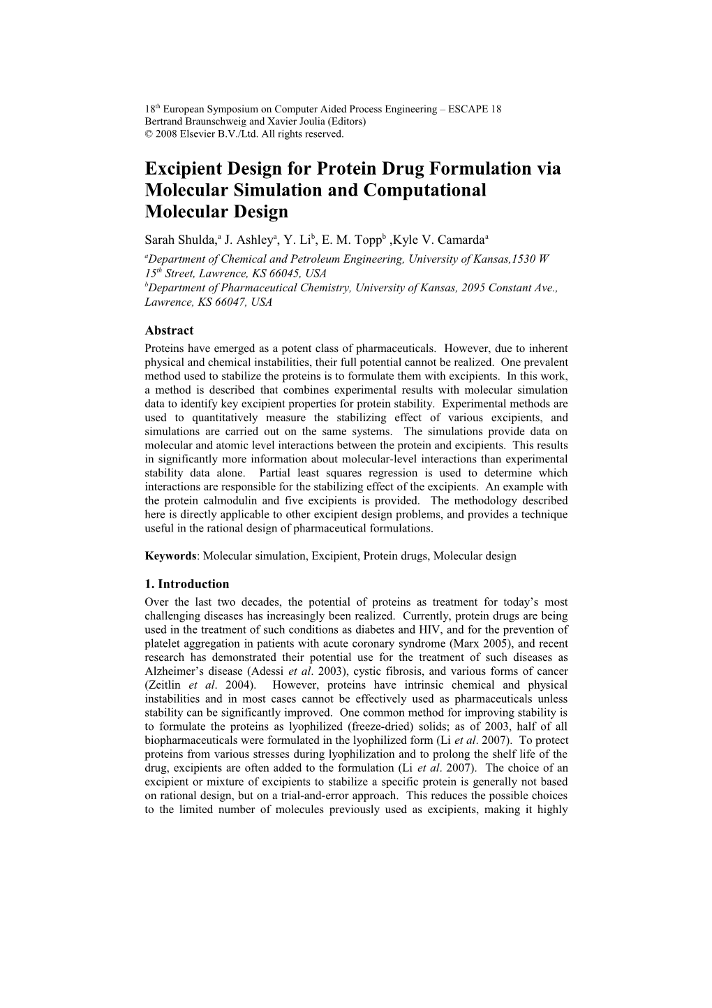 Excipient Design for Protein Formulation 5