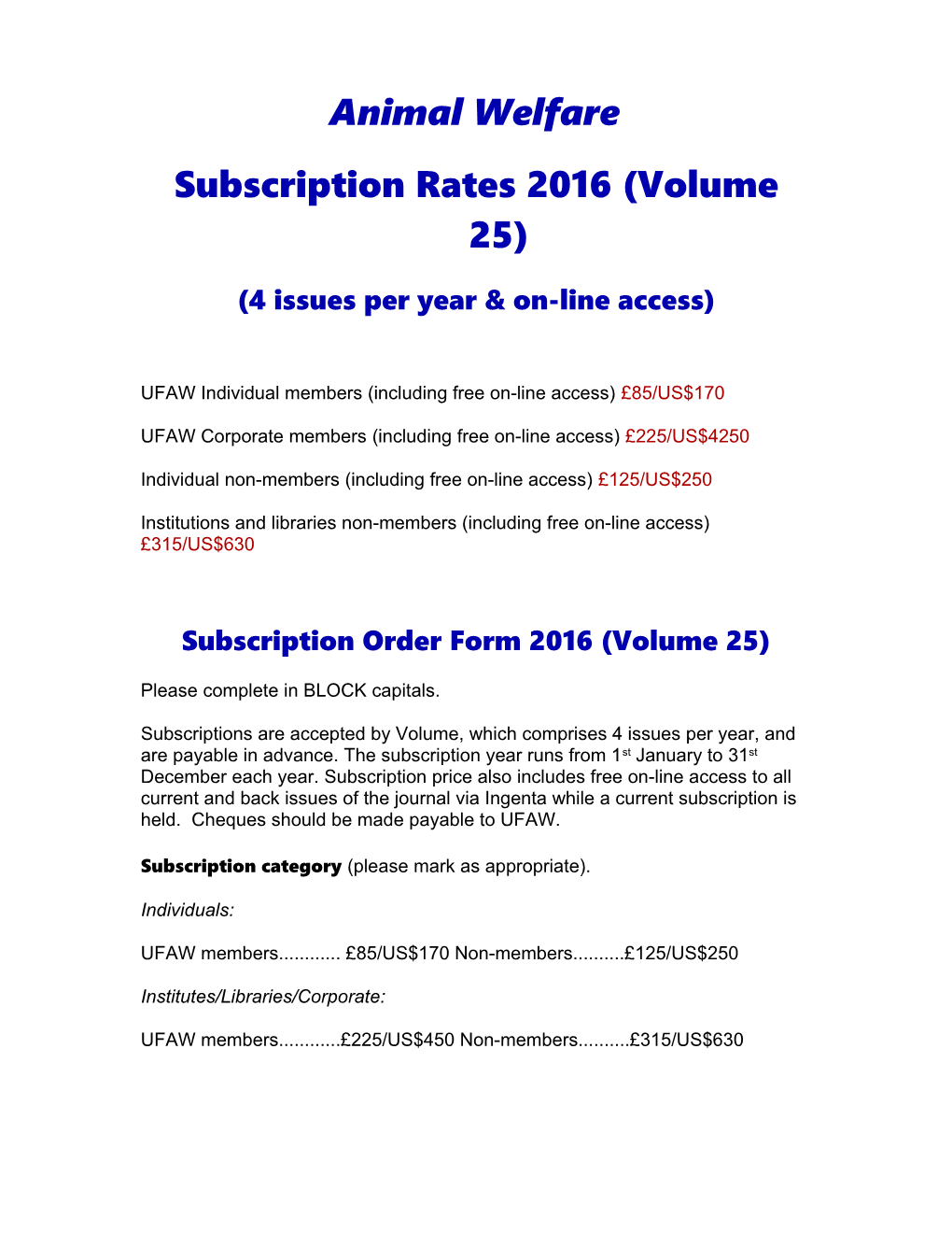 4 Issues Per Year & On-Line Access