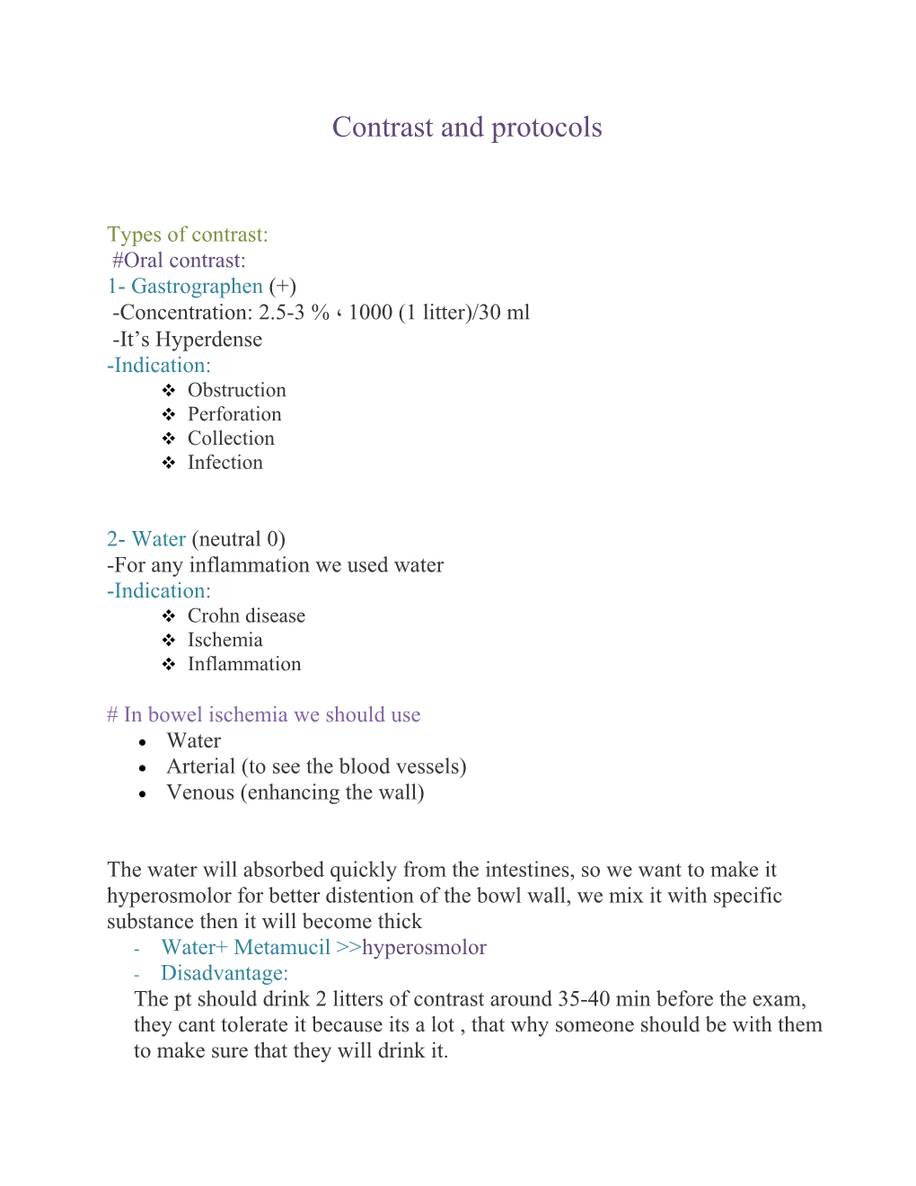 Contrast and Protocols