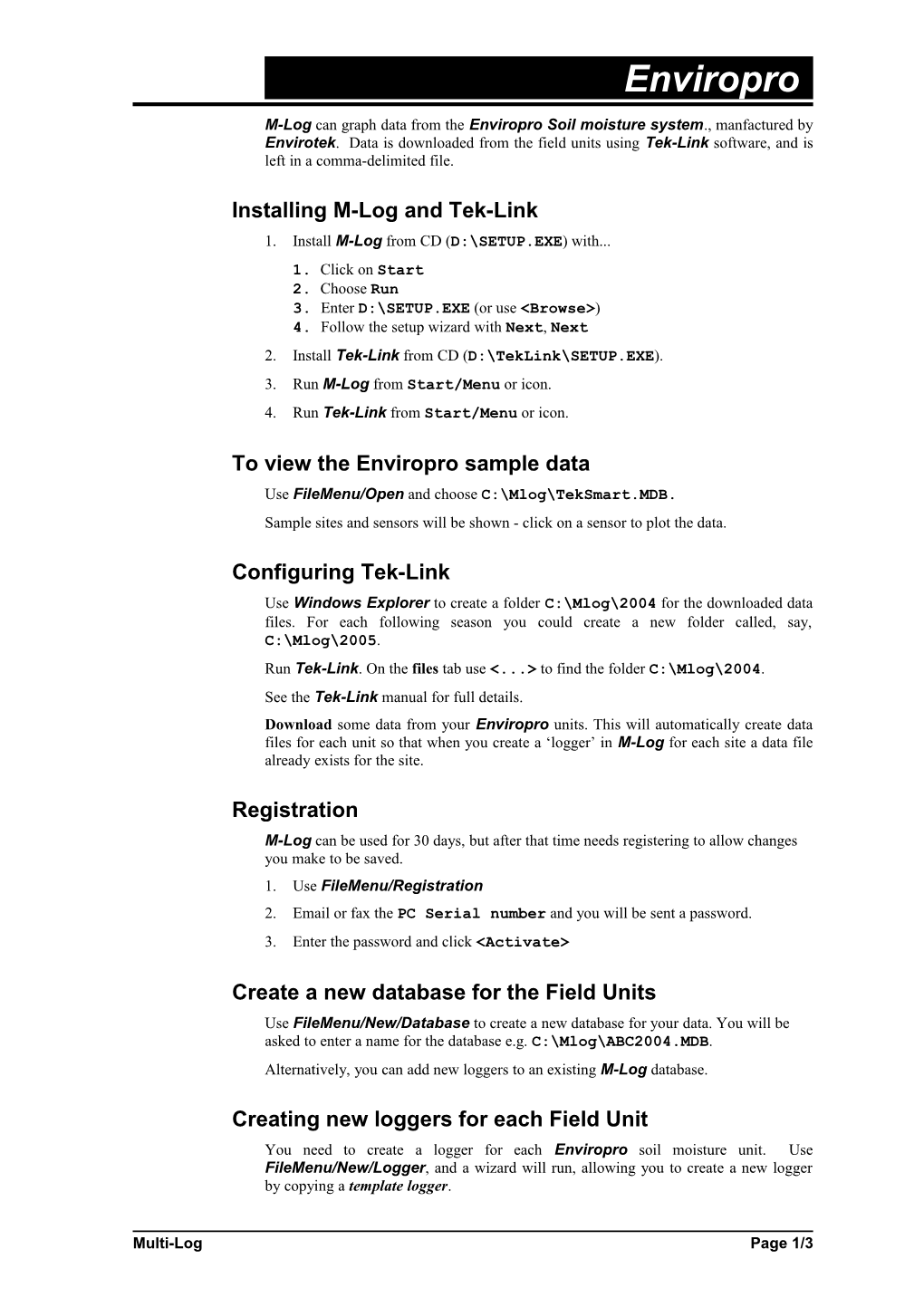 M-Log and Decagon EM5 Logger