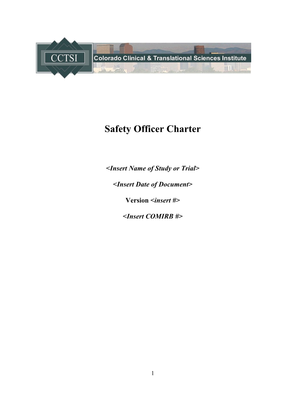 CCTSI-SO-Charter-Template