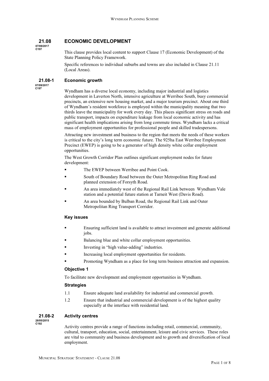 Wyndham Planning Scheme s1