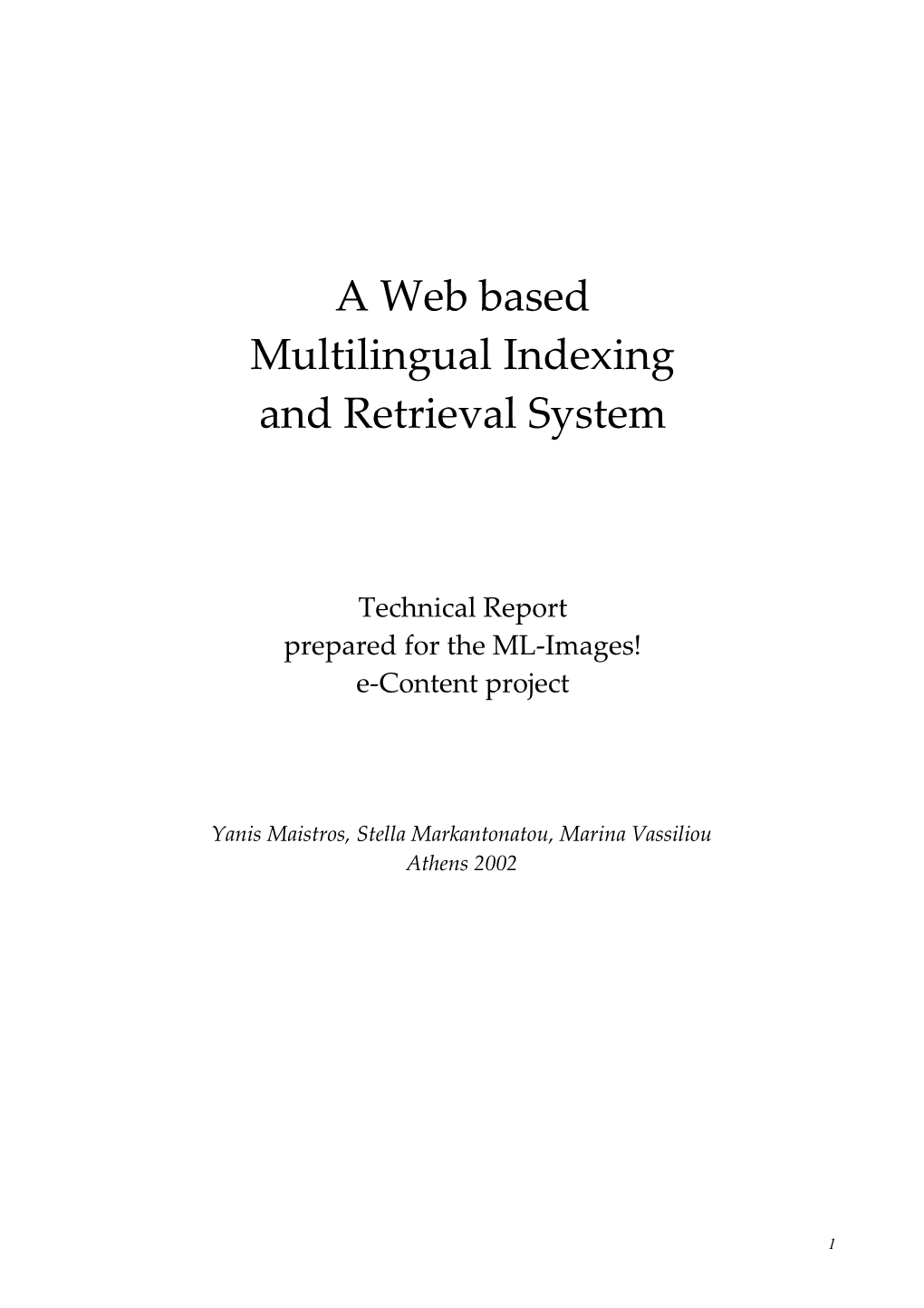 Multilingual Indexing