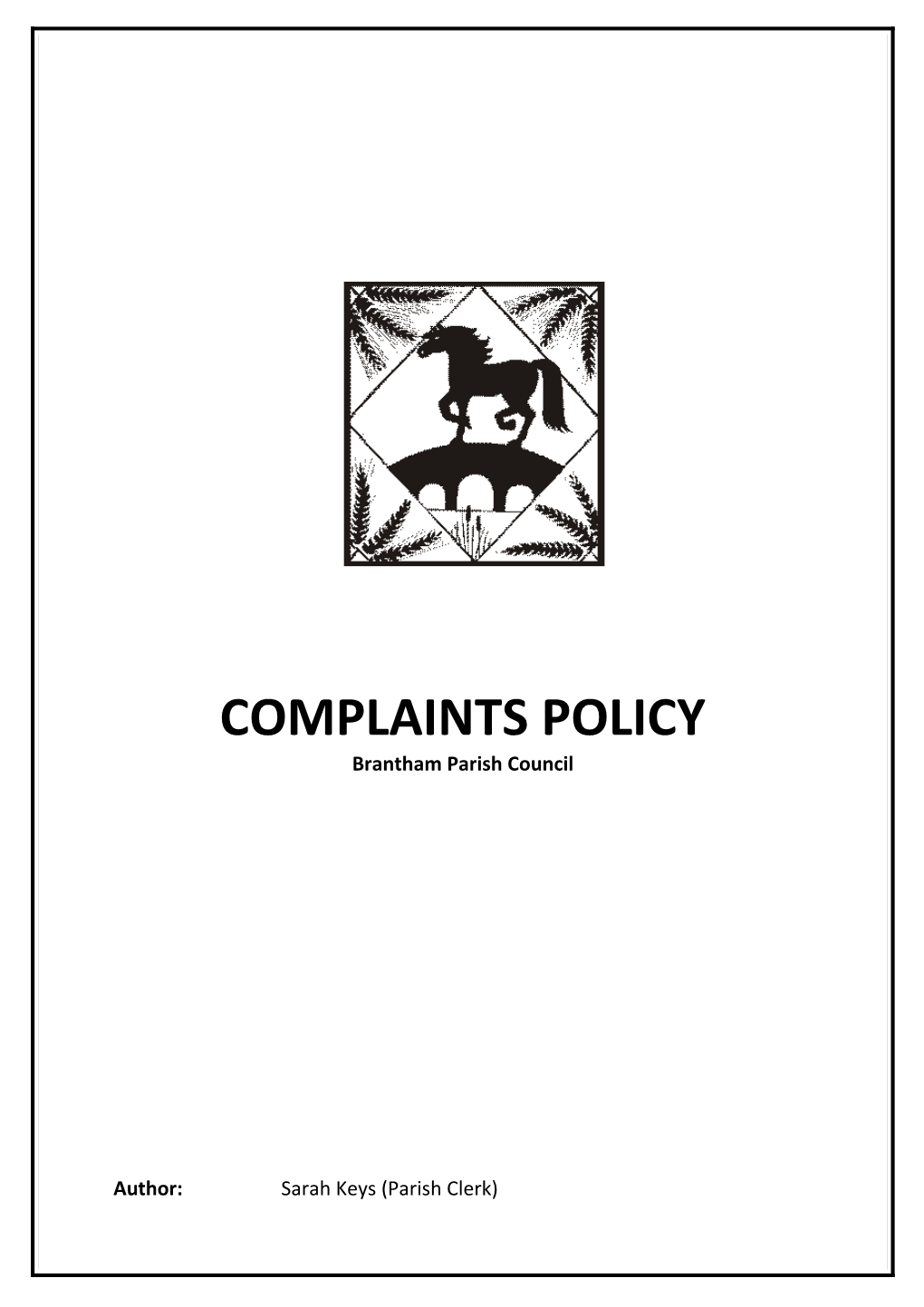 Complaints Policy