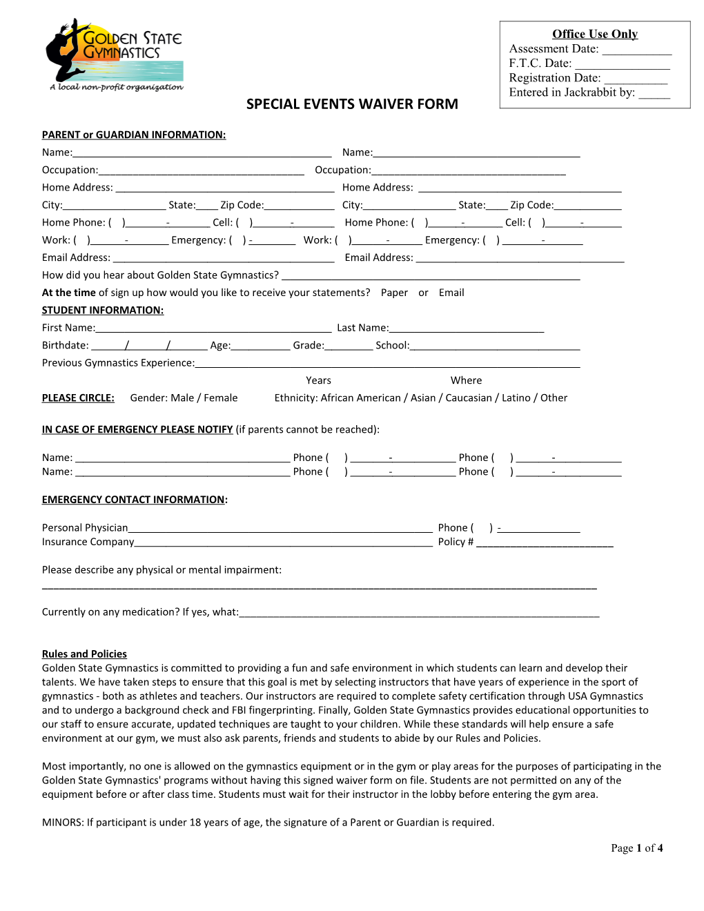 Registration and Informed Consent Form