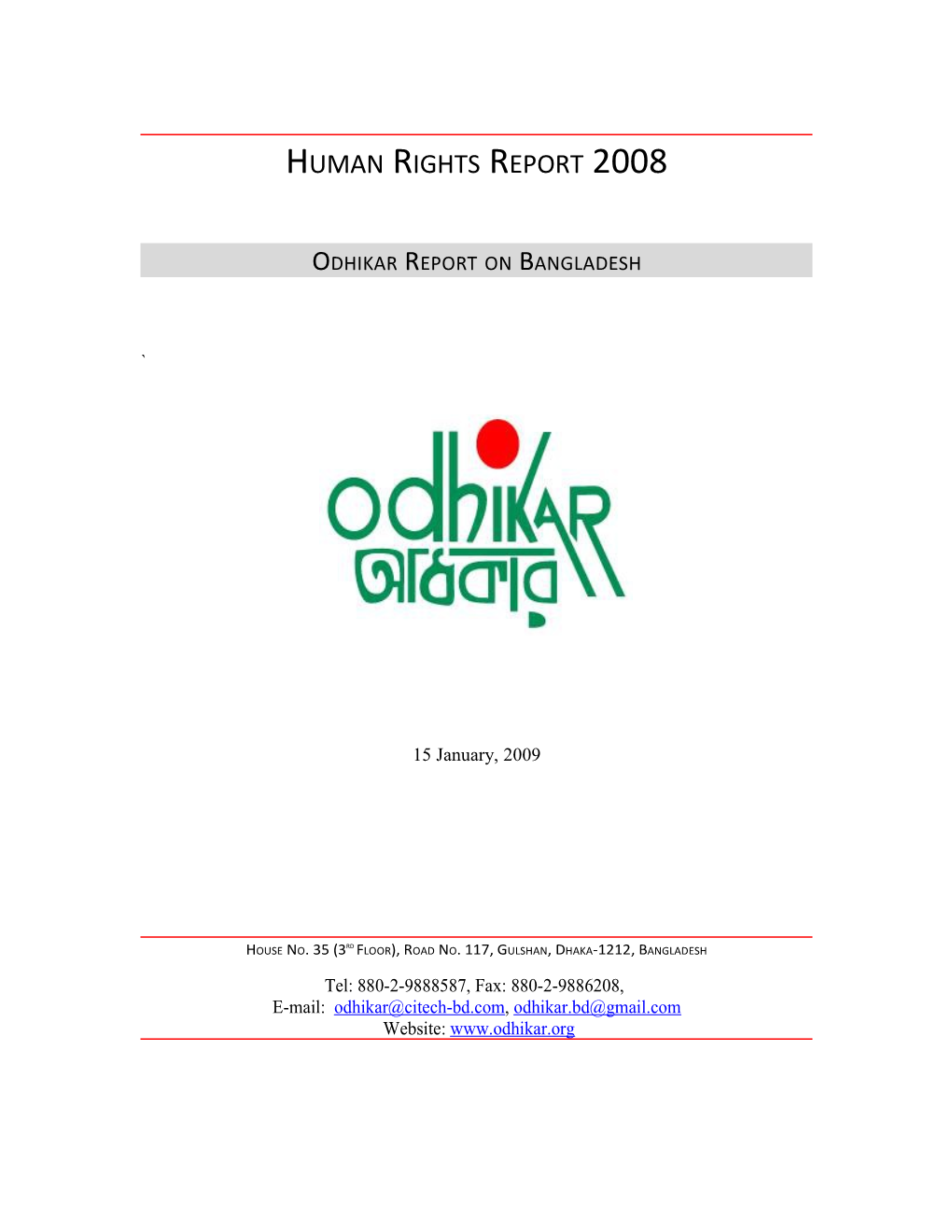 Human Rights Report 2008