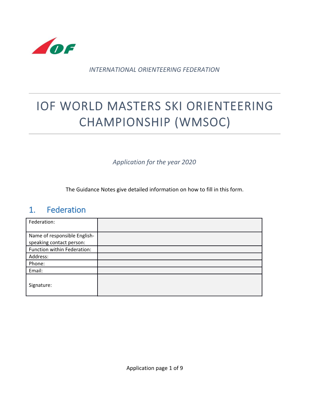 IOF World Mastersski ORIENTEERING Championship (WMSOC)