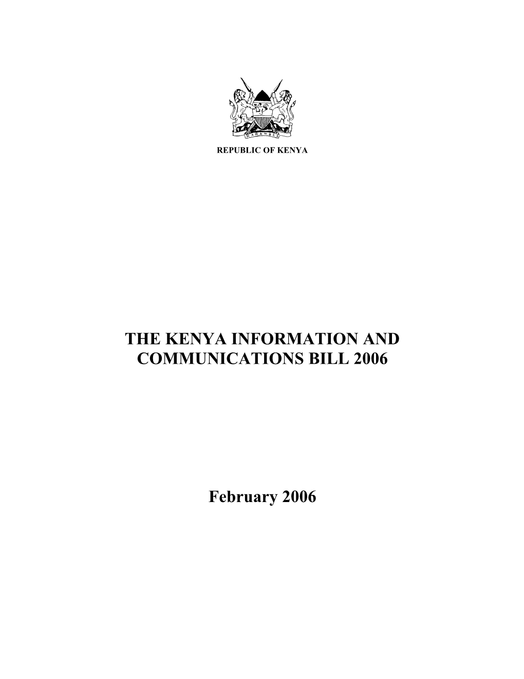 The Kenya Communications (Amendment) Bill, 2004