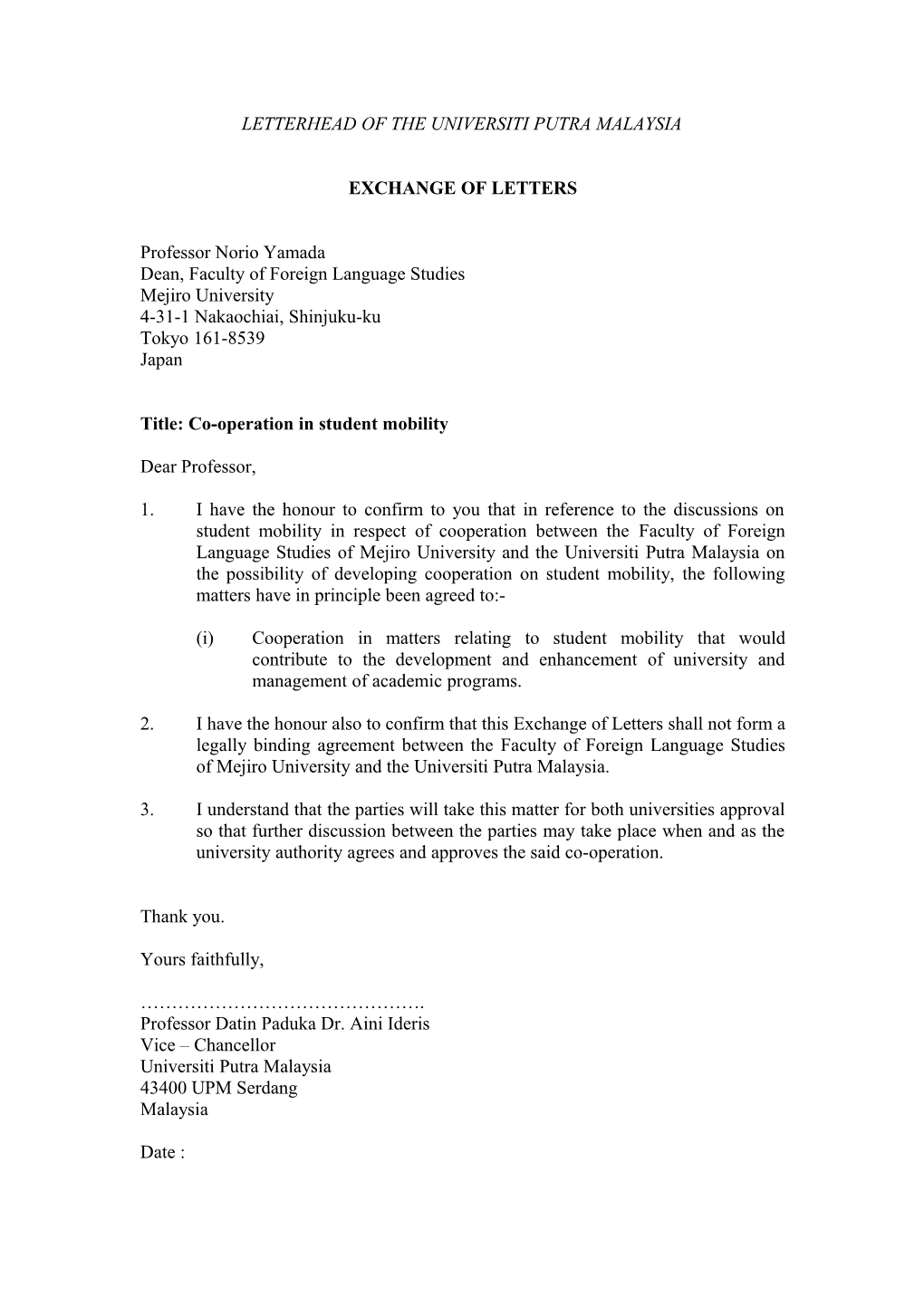 Letterhead of the Universiti Putra Malaysia