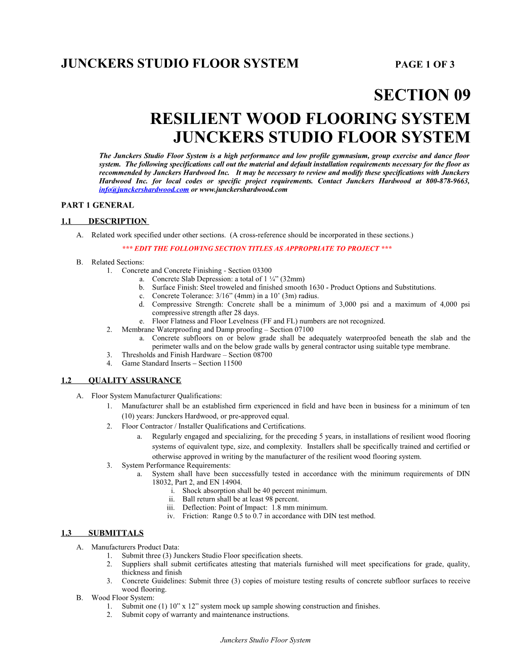Resilient Wood Flooring Systemjunckers STUDIO FLOOR System