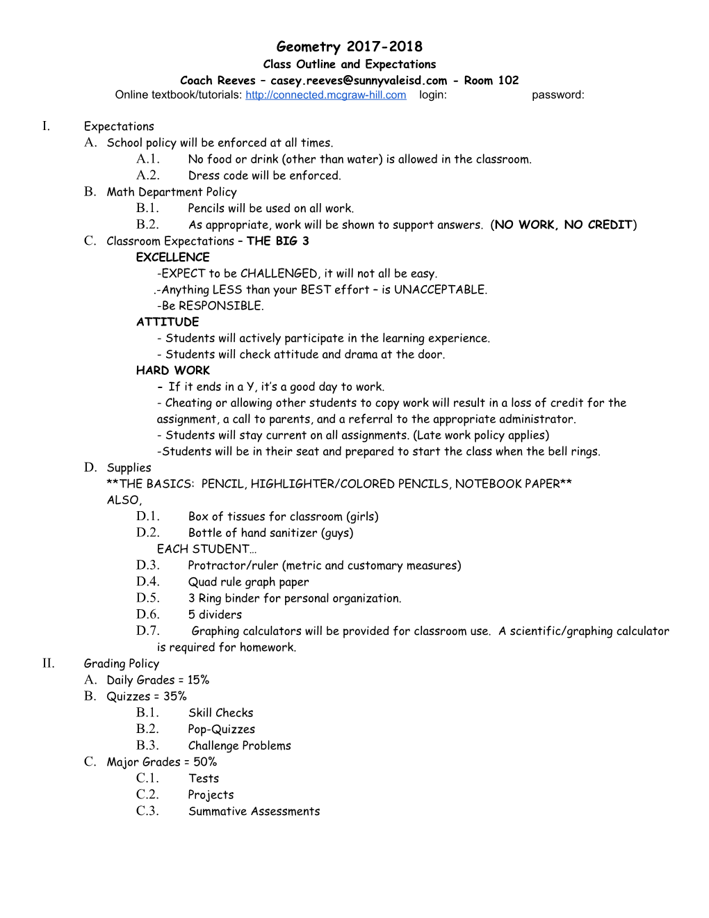 Pre-AP Geometry 2005-2006