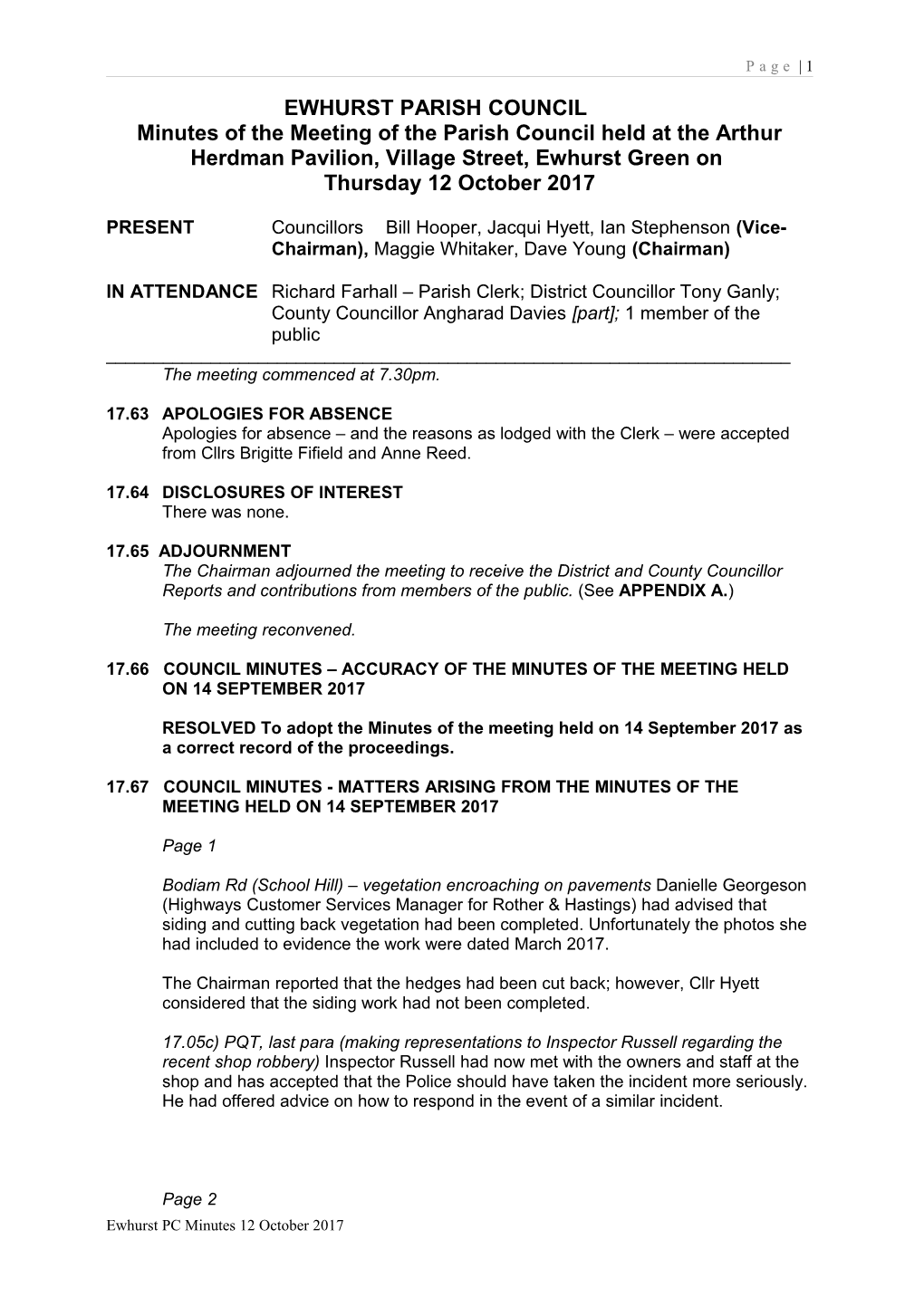 Ewhurst Parish Council s2