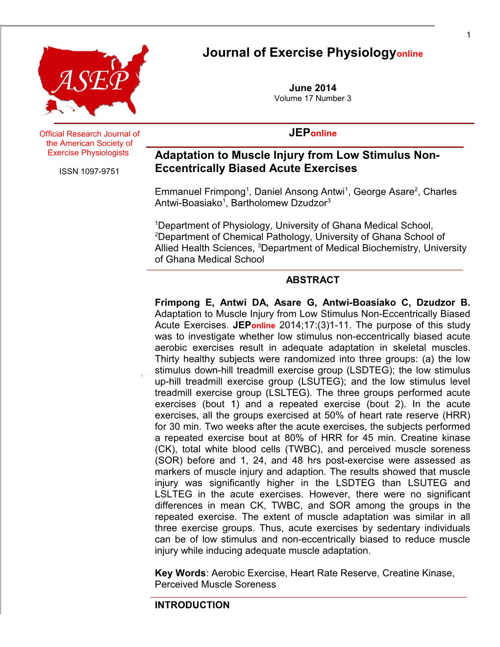 Adaptation to Muscle Injury from Low Stimulus Non-Eccentrically Biased Acute Exercises