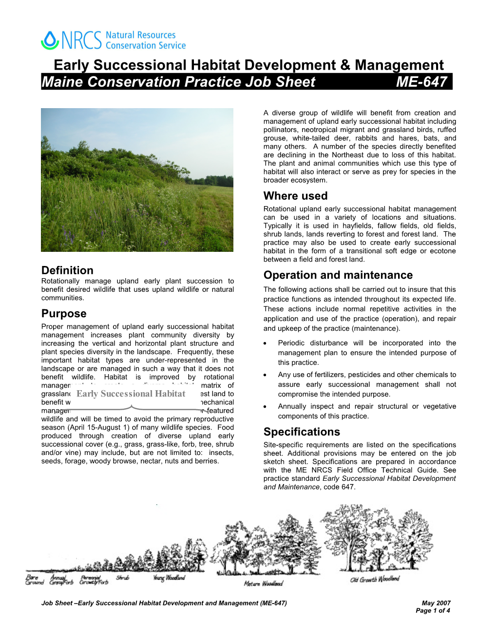 Early Successional Habitat Development & Management