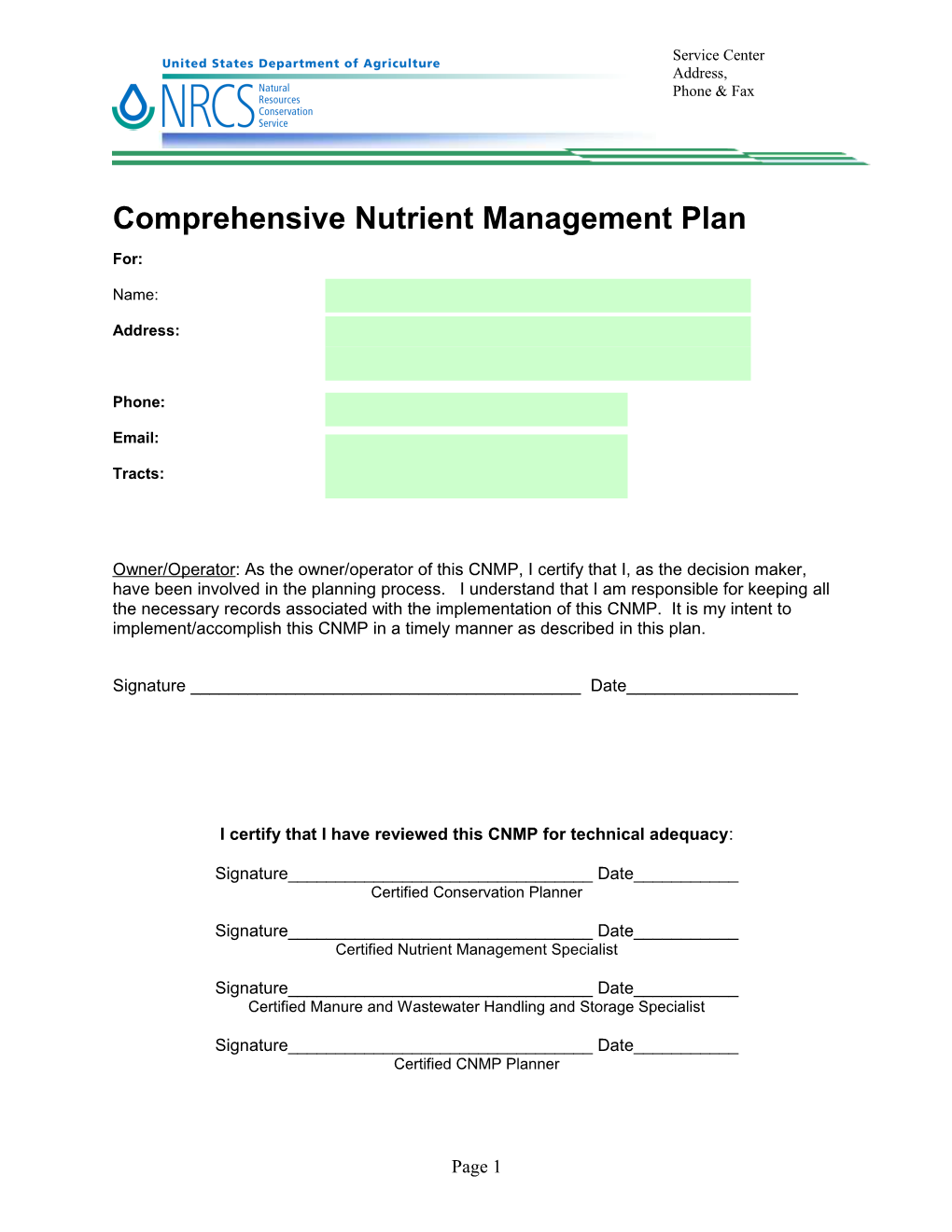 Comprenhensive Nutrient Management Plan s1