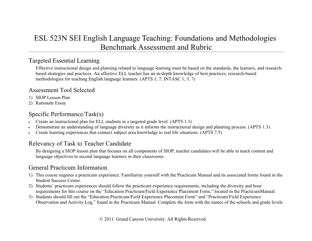 SEI English Language Teaching: Foundations and Methodologies