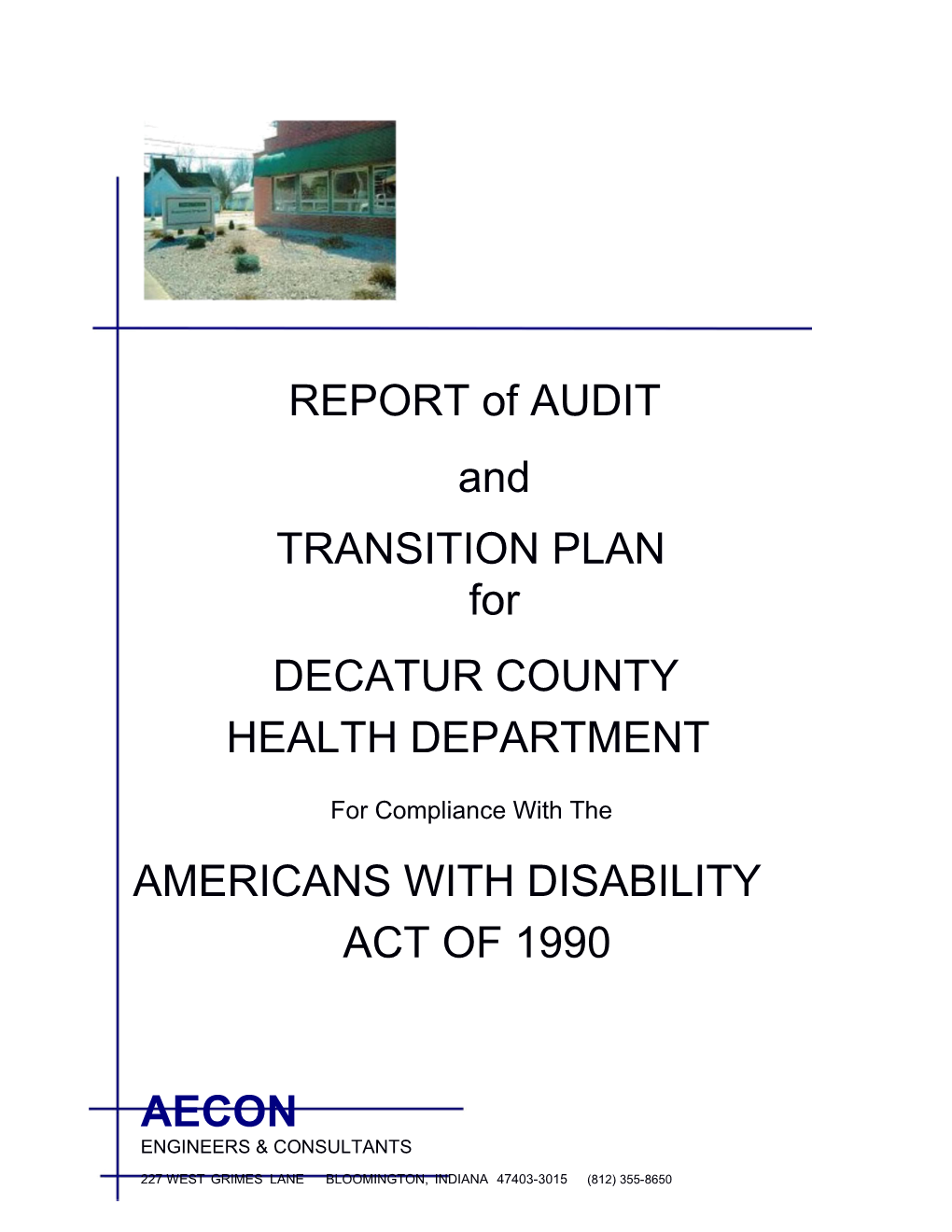 REPORT of AUDIT