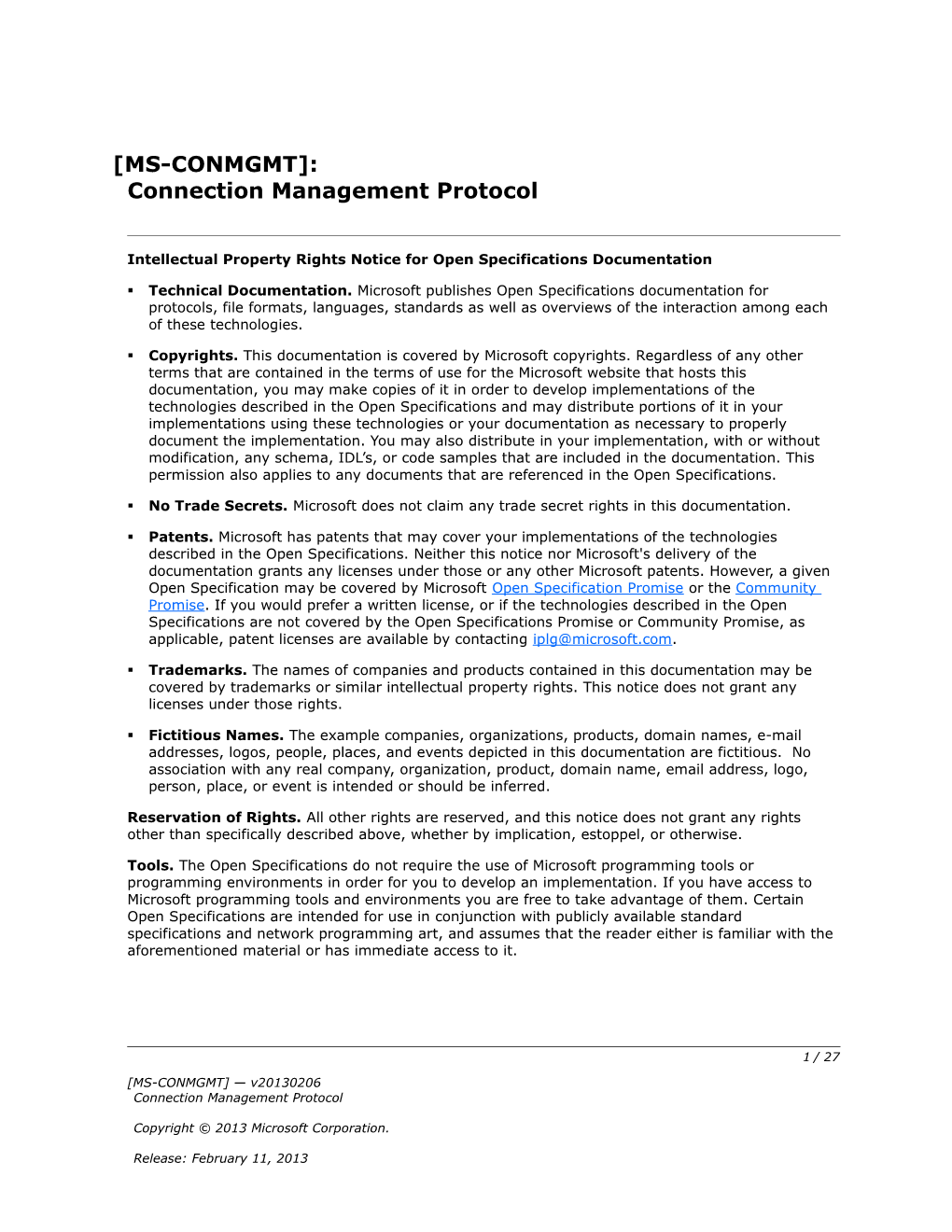 Intellectual Property Rights Notice for Open Specifications Documentation s49