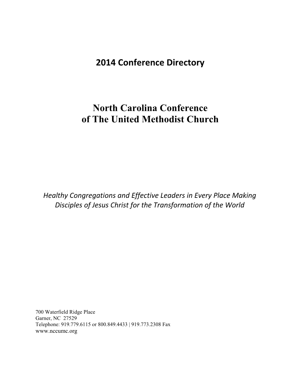 2014 Conference Directory