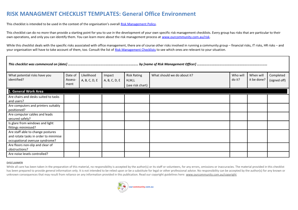 General Office Environment