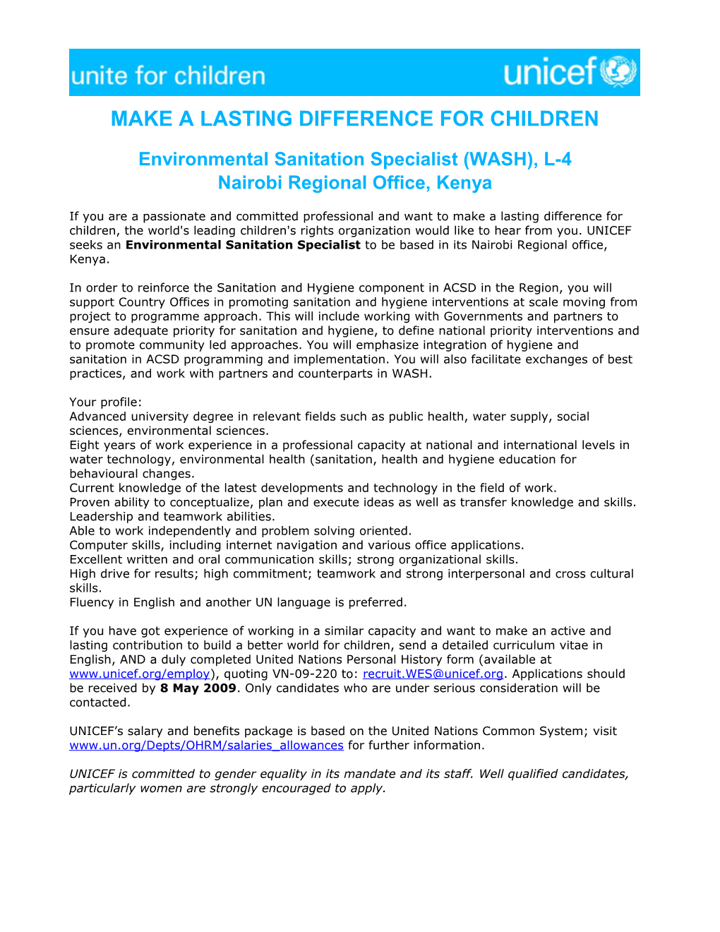 Make a Lasting Difference Forchildren