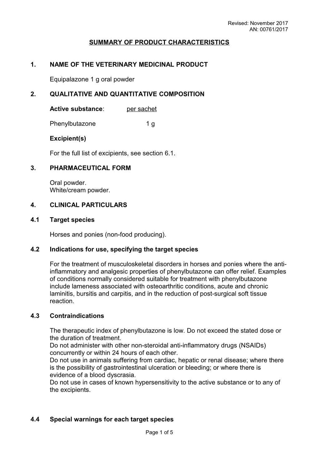 Product Licence Application Part 1B