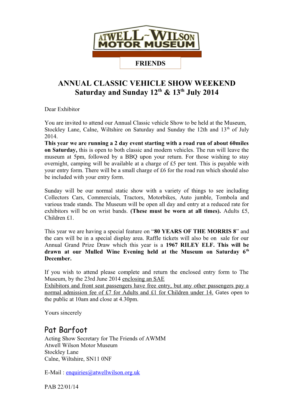 Annual Classic Vehicle Show Weekend