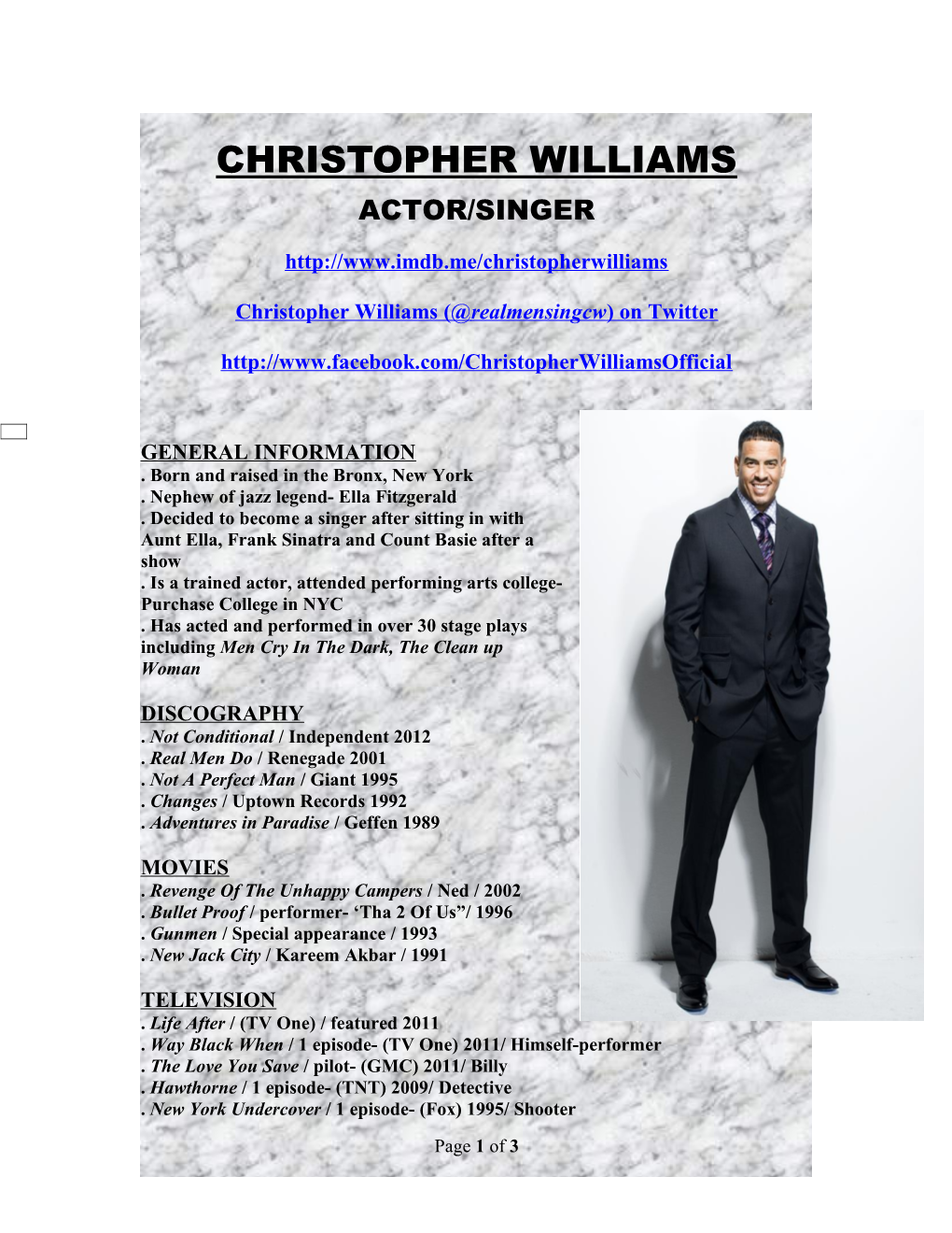 Christopher Williams ( Realmensingcw) on Twitter