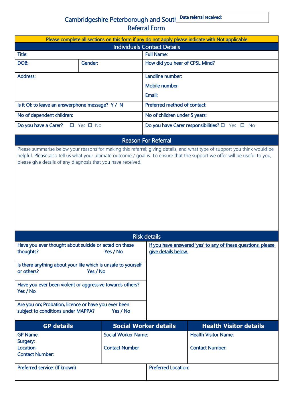 Cambridgeshire Peterborough and South Lincolnshire Mind