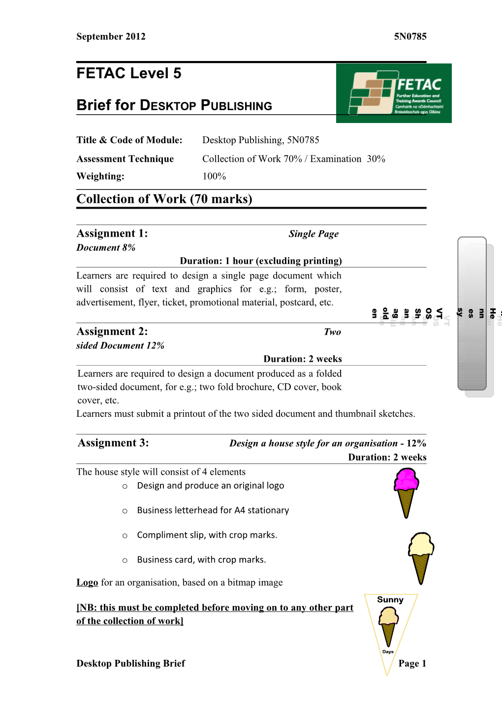 Desktop Publishing Brief 2004