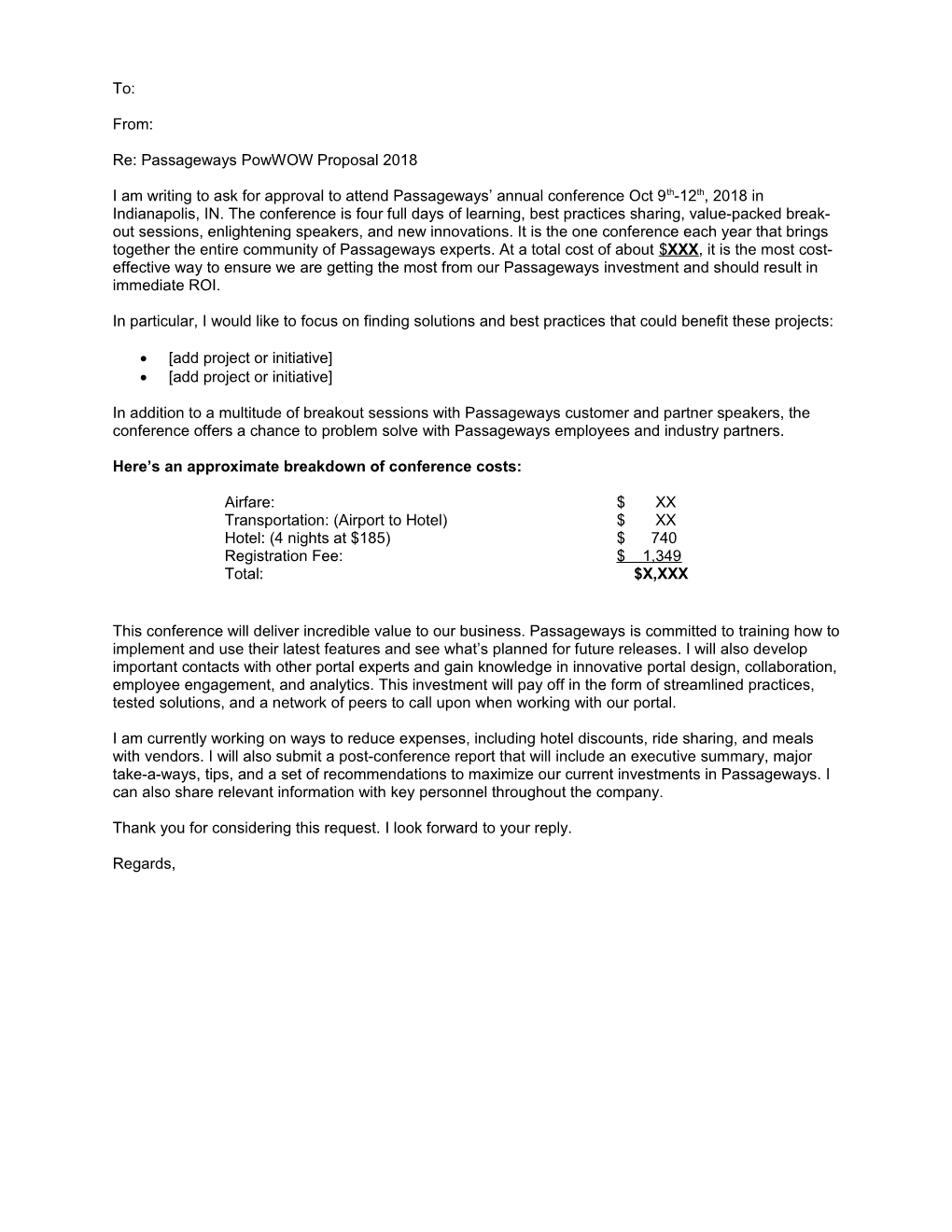 Re: Passageways Powwow Proposal 2018