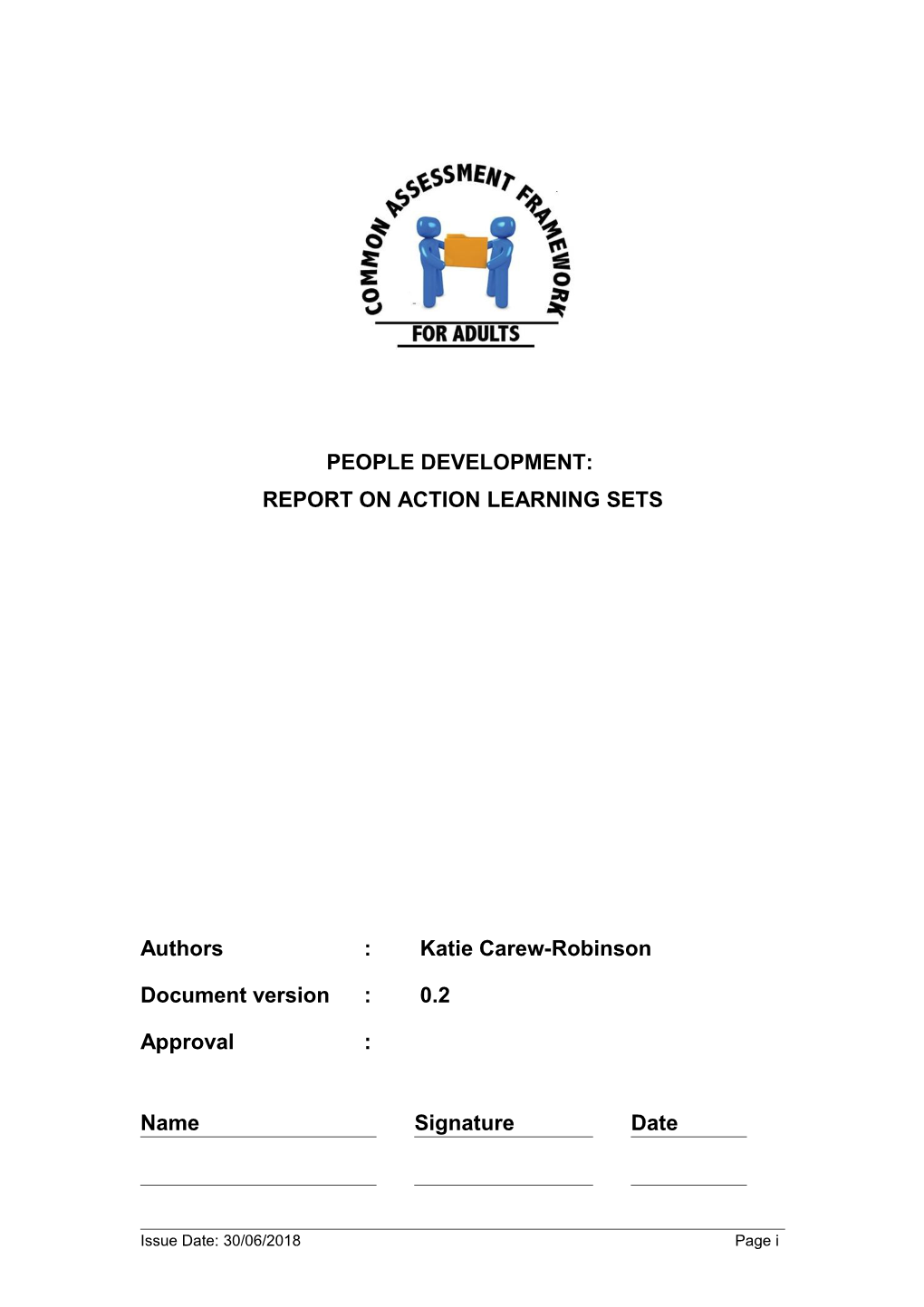 Report on Action Learning Sets